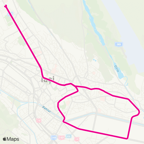 SCTP Copou - Targu Cucu - Podu Ros - Tatarasi - Copou map