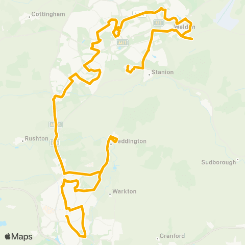 Stagecoach Midlands Railway Station - McDonalds map