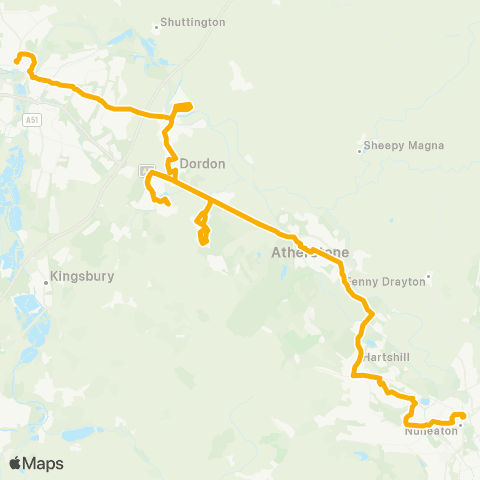 Stagecoach Midlands Bus Station - Ocado map