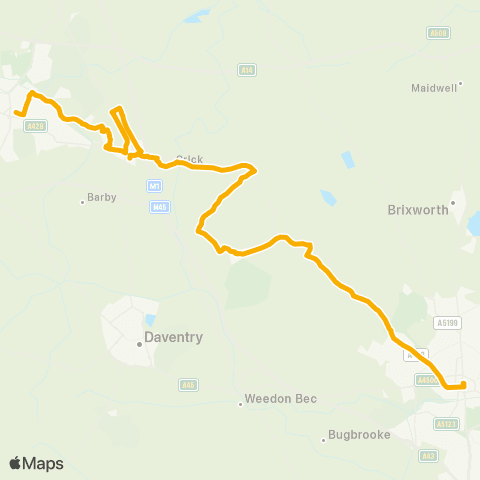Stagecoach Midlands Celtic Way - North Street map