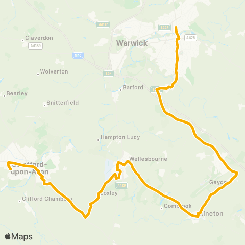 Stagecoach Midlands The Square - Northampton Bus Interchange map