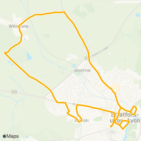 Stagecoach Midlands Pen / Parchment - Pen / Parchment map