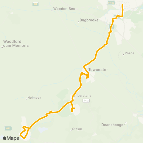 Stagecoach Midlands Northampton Rd - Northampton Bus Interchange map