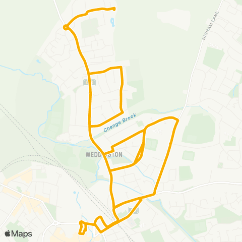 Stagecoach Midlands Natwest Bank - College Arms map