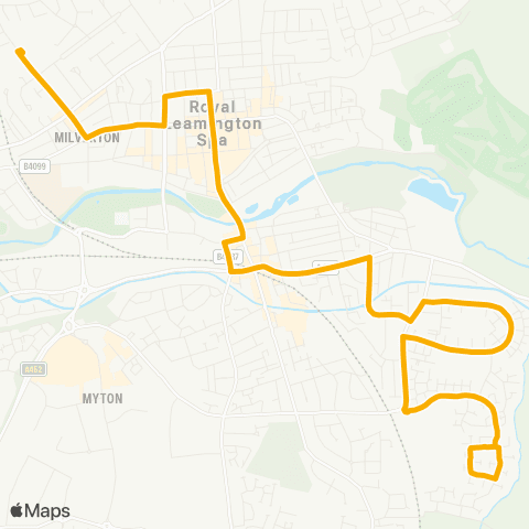 Stagecoach Midlands The Holt - Upper Parade map