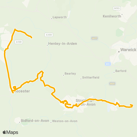 Stagecoach Midlands McDonalds - McDonalds map