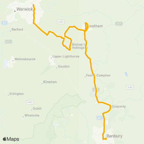 Stagecoach Midlands Upper Parade - Bus Station map