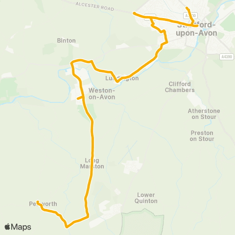 Stagecoach Midlands Orchard Dene - Natwest Bank map