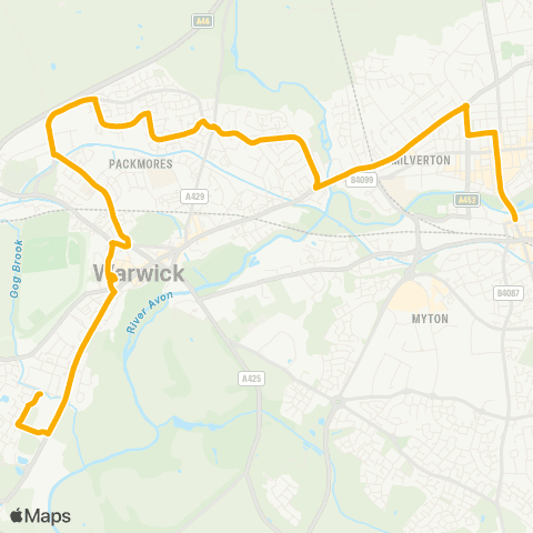 Stagecoach Midlands Aylesford School - Parish Church map