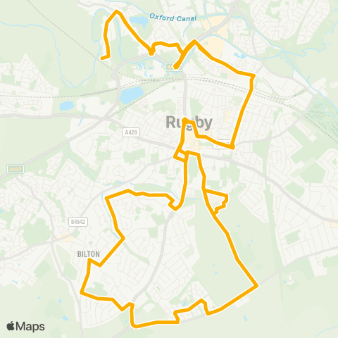 Stagecoach Midlands Parkfield Road - Clifton Road map