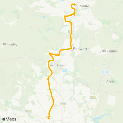 Stagecoach Midlands Bus Station - Sainsbury's map