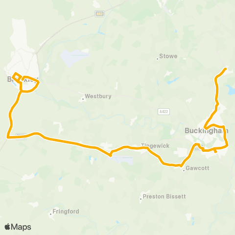 Stagecoach Midlands The Bull / Butcher Ph - Market Place map