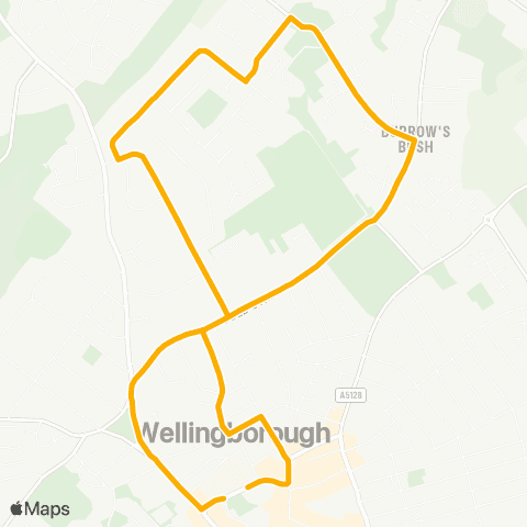 Stagecoach Midlands (Wellingb') Church St Bay E - (Wellingb') Church St Bay A map