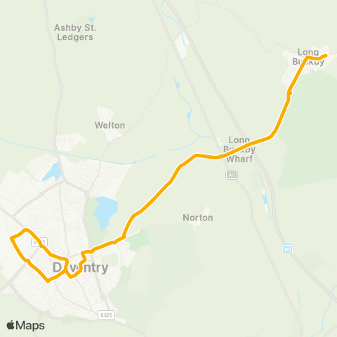 Stagecoach Midlands Holyoake Terrace - Bus Station map