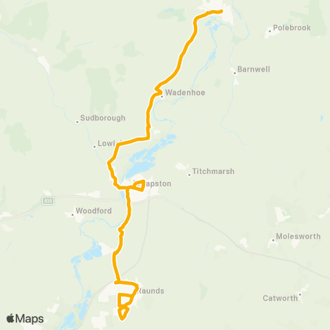 Stagecoach Midlands (Raunds) Bus Shelter - Old Town Hall map