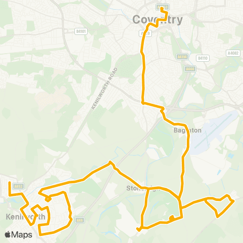 Stagecoach Midlands Pool Meadow Bus Station - Rose Croft map