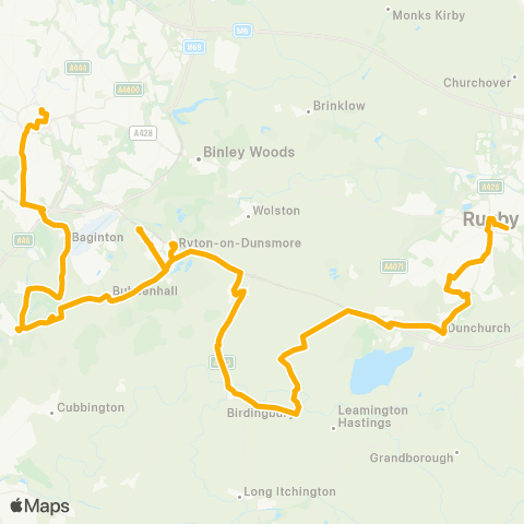 Stagecoach Midlands Pool Meadow Bus Station - Clifton Road map