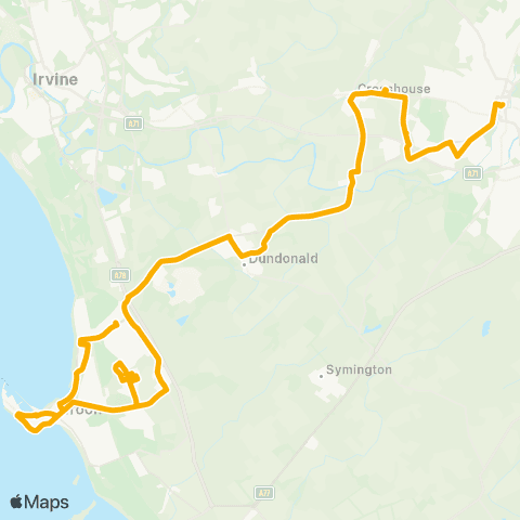Stagecoach West Scotland Kilmarnock Bus Station - Westward Way map
