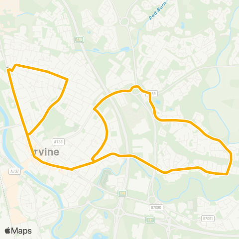 Stagecoach West Scotland Court House - Dickson Drive map