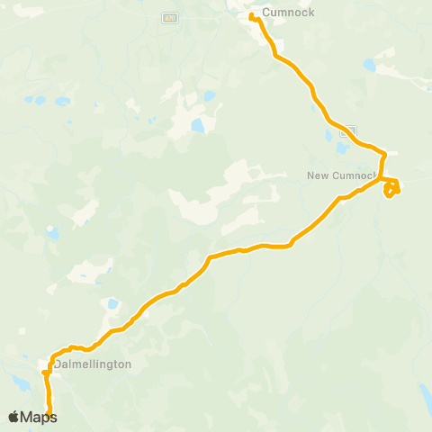 Stagecoach West Scotland Cumnock Bus Station - Glenmount map
