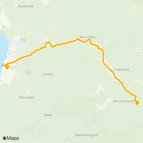 Stagecoach West Scotland Whitehill Crescent - Ayr Bus Station map