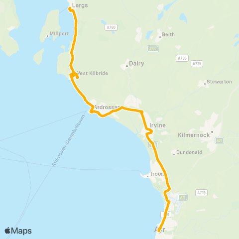 Stagecoach West Scotland Golf Avenue - Laverock Drive map