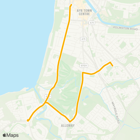 Stagecoach West Scotland Belmont Avenue - Ayr Bus Station map