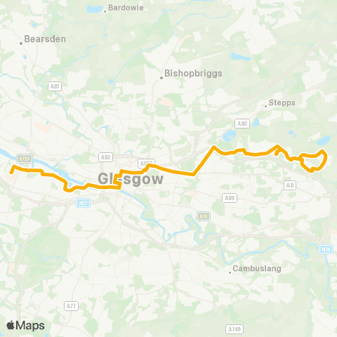 Stagecoach West Scotland Shopping Ctr - Queen Elizabeth Hospitals map