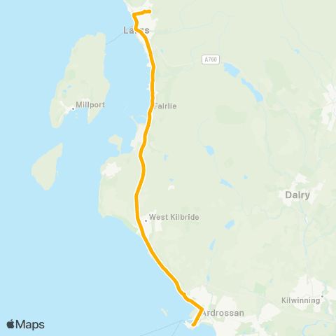 Stagecoach West Scotland Laverock Drive - Dock road map