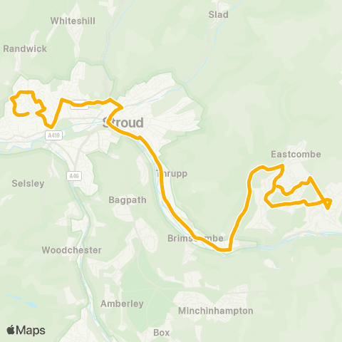 Stagecoach West The Hawthorns - The Beagles map