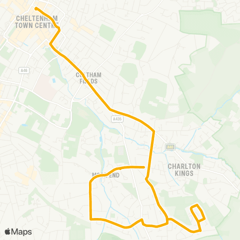Stagecoach West Post Office - Pittville Street map