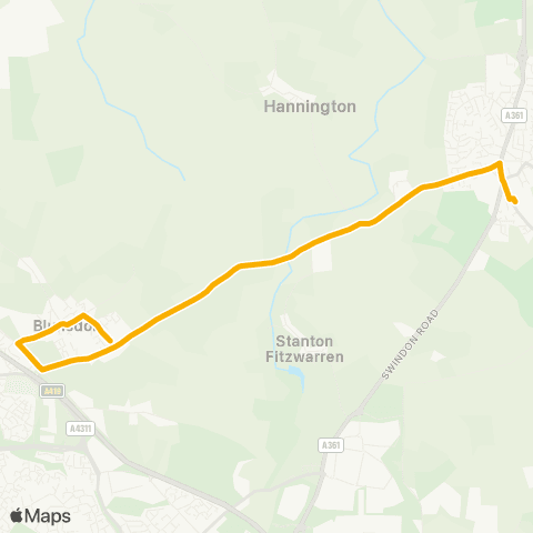 Stagecoach West Sutton Park - Warneford School map