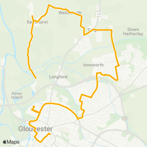 Stagecoach West Transport Hub - Shearwater Grove map