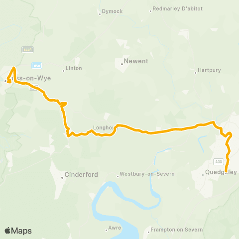 Stagecoach West Cantilupe Road - Transport Hub Arrival map
