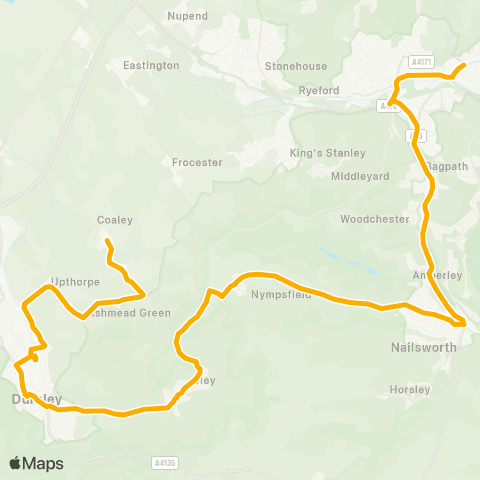 Stagecoach West Betworthy Estate - Merrywalks map