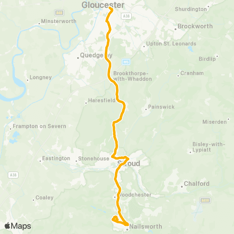 Stagecoach West Nailsworth PS - Transport Hub Arrival map