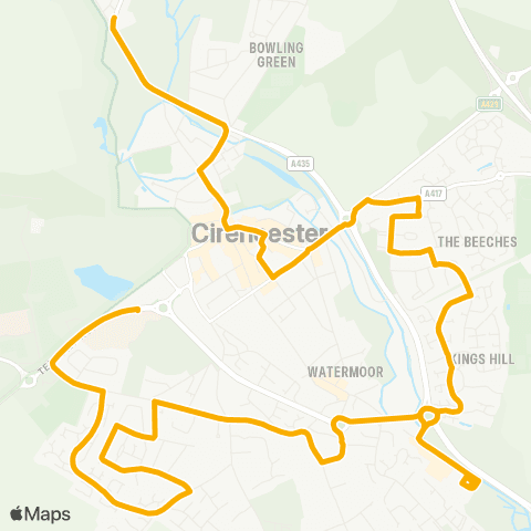 Stagecoach West Hospital - Old Meeting Hall map