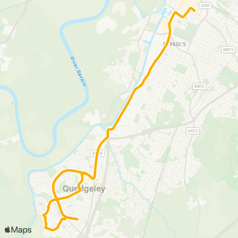 Stagecoach West Tesco / Severnvale Shops - Clarence St map