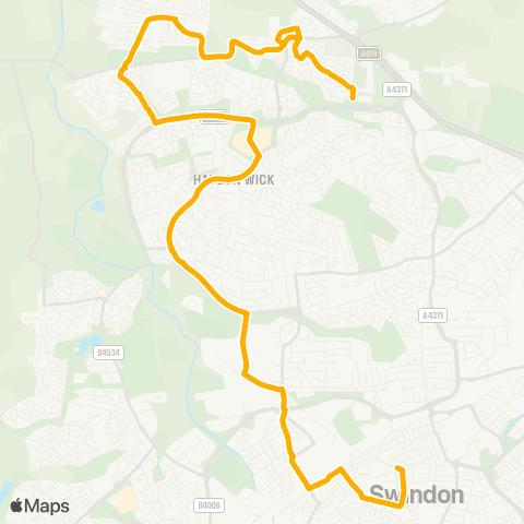 Stagecoach West Vygon - Fleming Way map