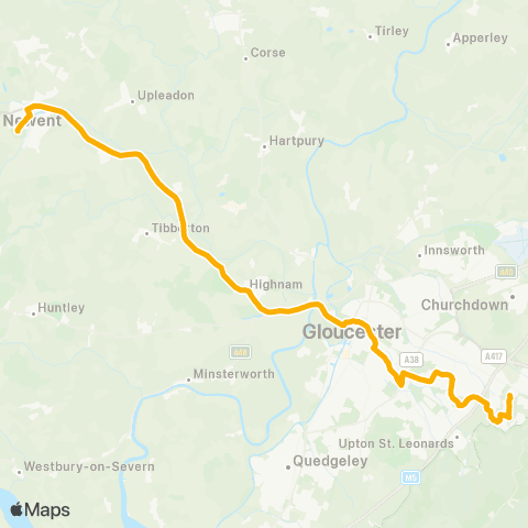 Stagecoach West Whittle Inn - Newent Community Sch Yard map