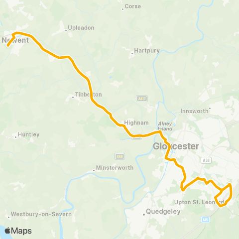 Stagecoach West Morrisons - Newent Community School Yard map