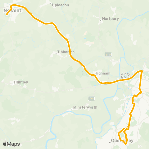 Stagecoach West Silver Close - Newent Community Sch Yard map