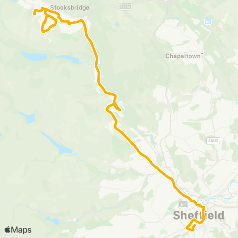 Stagecoach Yorkshire Unsliven Rd / Smithy Moor Ln - Eyre St / Moor Market Es3 map