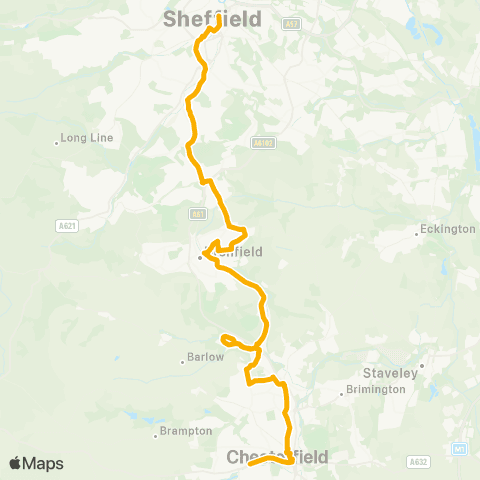 Stagecoach Yorkshire Flat Street / Fs3 - Cavendish Street map