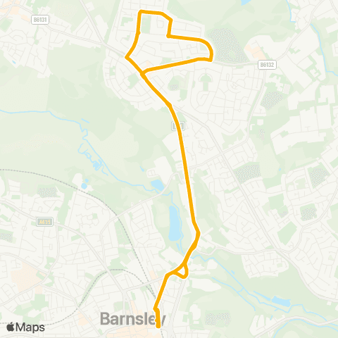 Stagecoach Yorkshire Barnsley Interchange / A9 - Barnsley Interchange / A9 map