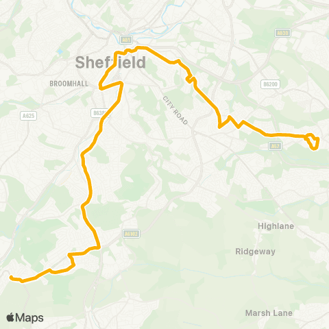 Stagecoach Yorkshire Prospect Rd / Everard Av - Stradbroke Rd / Sheffield Rd map