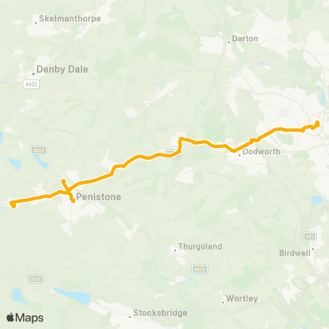 Stagecoach Yorkshire Barnsley Interchange / A5 - Manchester Rd / Royd Ln map