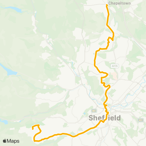 Stagecoach Yorkshire Crimicar Ln / Westminster Crescent - Market Pl / Lound Side map