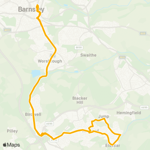 Stagecoach Yorkshire New Beetwell Street - Fountain Square map