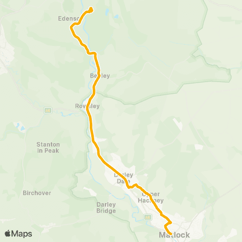 Stagecoach Yorkshire Bakewell Rd Bus Sta - Chatsworth House map